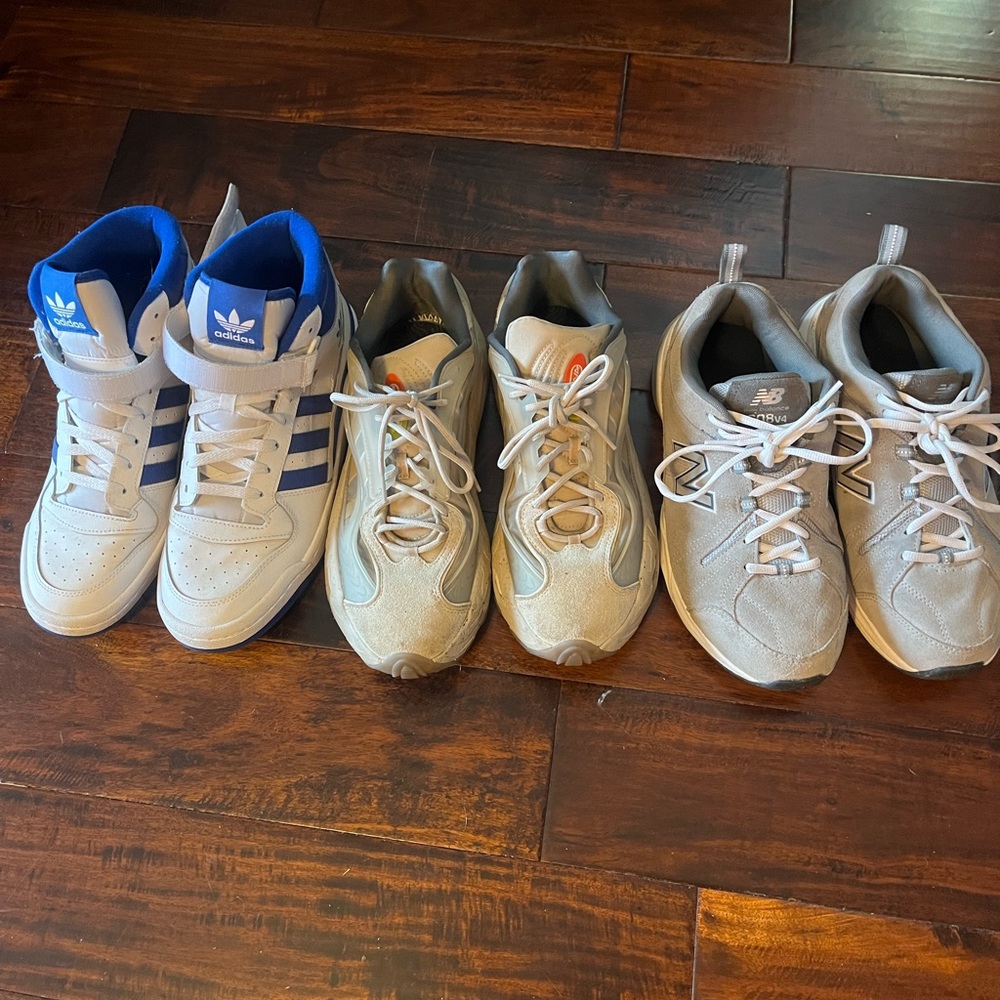 3 pair of shoes, Adidas & New Balance